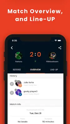 Goaly Tournaments & Teams android App screenshot 2