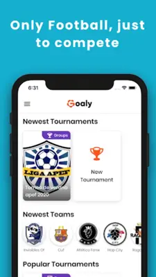 Goaly Tournaments & Teams android App screenshot 7